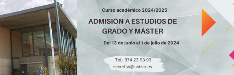 admisión a estudios de grado y máster curso 2024/2025